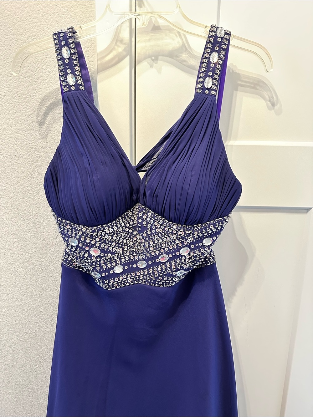 Fiesta Purple High-Low Formal Prom Event Dress with Beaded Waist size M - Picture 13 of 16